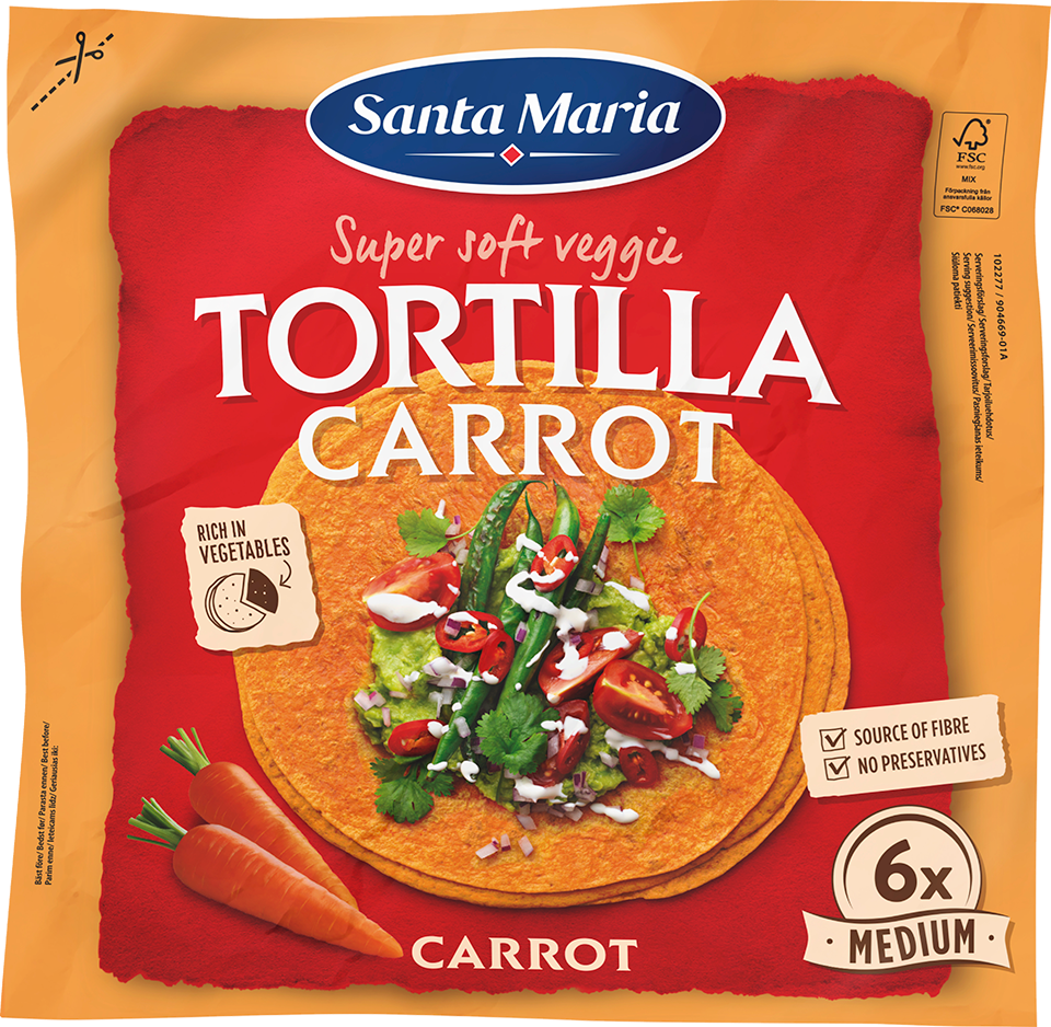 Wortel Tortilla Wrap Medium (6-pack)