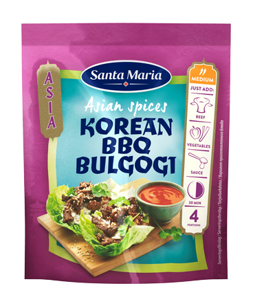 En kryddblandning på påse för Korean BBQ Bulgogi