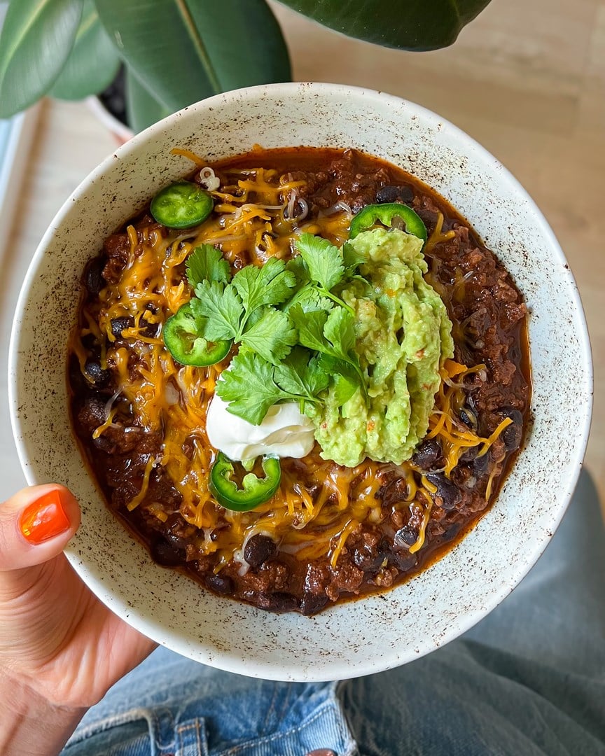 Greitas Chili Con Carne su šokoladu