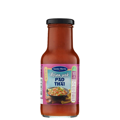 En flaska med syrlig woksås till Pad Thai