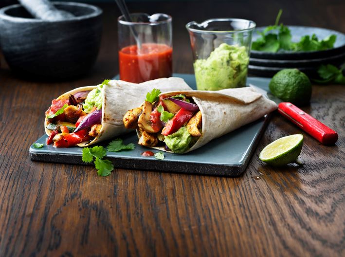 Fajita wrap met kip 